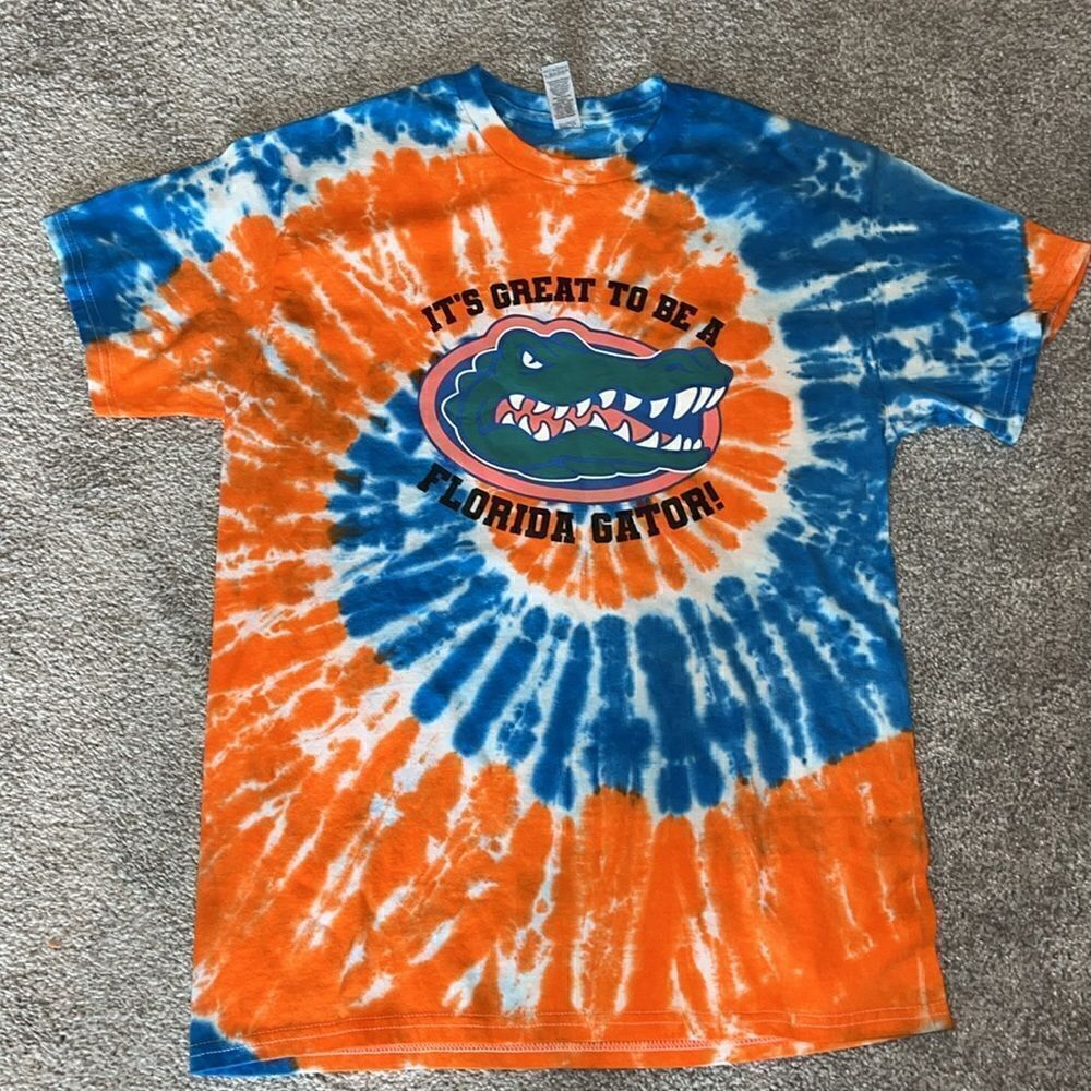 Tie dye Florida Gators Basketball football team t shirt M mens cotton madness